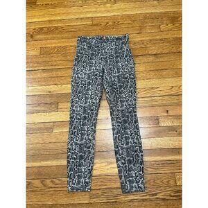 Spanx Snakeskin Leggings Women's Size Small High Rise Pull On Stretchy Comfort